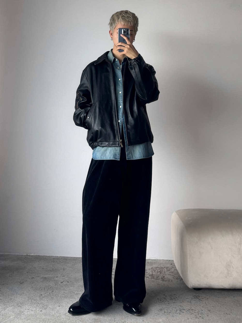 LIDNM（リドム）の「French Pilot Leather Jacket（ブルゾン