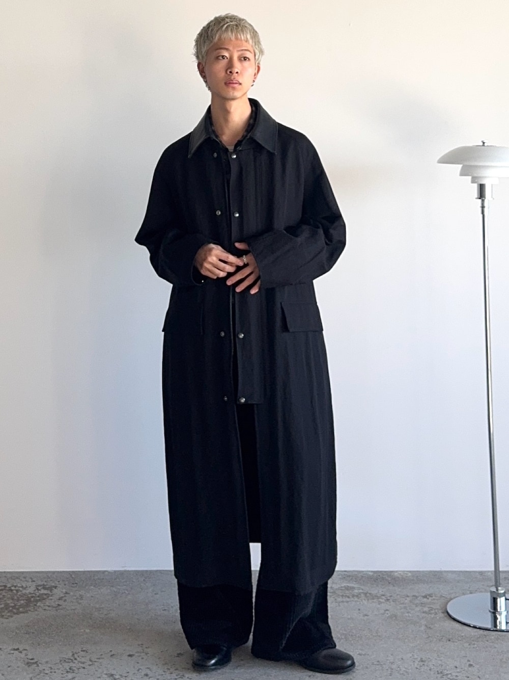 LIDNM（リドム）の「Cow Hide Collar Riding Coat（ステンカラーコート