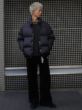 「Llife（ライフ）のLlife SLIGHT SQUARE ZIP BOOTS（ブーツ）」を使った、たき さん（メンズ・170cm）の秋コーディネート