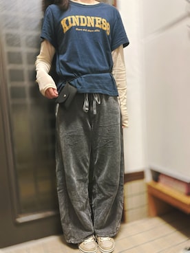 「EDWIN（エドウィン）のアイテム」を使った、airiさん（レディース・166cm）の秋コーディネート