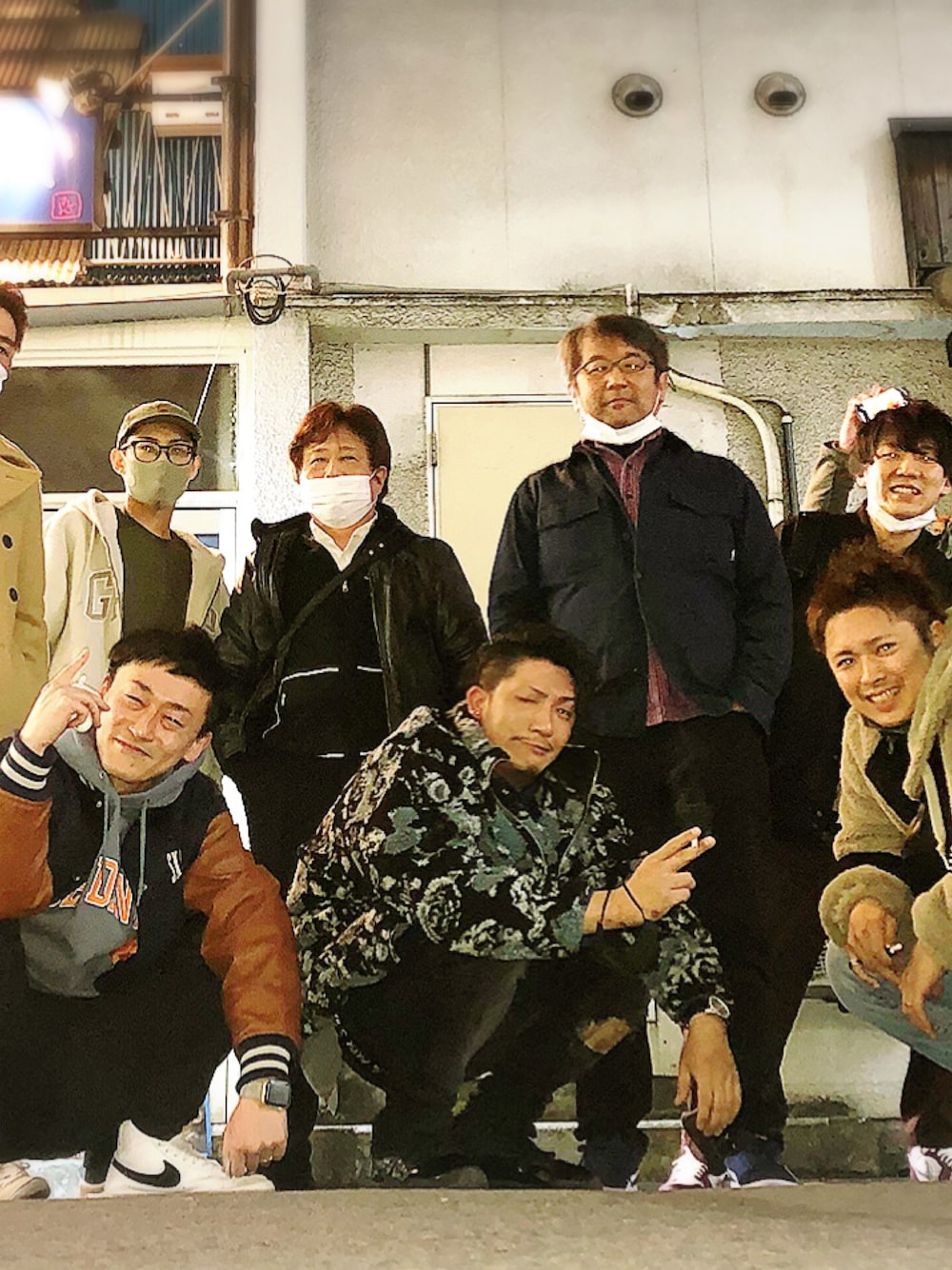 「忘年会、AIR JORDAN、Jordan 11」｜「HAREのボアビッグブルゾン(HARE)（ブルゾン、ブラック系）」を使った、daisukeさん（メンズ・173cm）の冬コーディネートの1枚目の写真