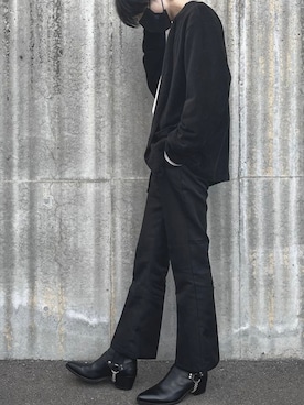 「CELINE」｜「アイテム（スラックス）」を使った、MASAYA    さん（メンズ・177cm）の冬コーディネート