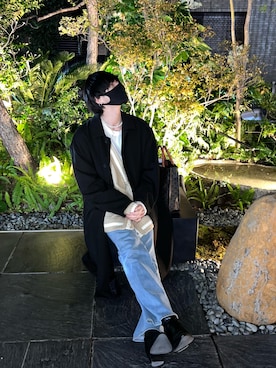「JUNRED（ジュンレッド）のアイテム（トレンチコート）」を使った、MASAYA    さん（メンズ・177cm）の冬コーディネート