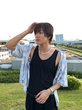 「みんなの白Tフェス」｜「アイテム（タンクトップ）」を使った、MASAYA    さん（メンズ・177cm）の夏コーディネート