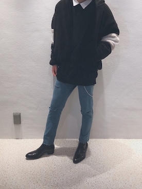 「G.O.C（ジーオーシー）のアイテム（ブルゾン）」を使った、MASAYA    さん（メンズ・177cm）の冬コーディネート