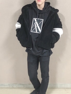 「G.O.C（ジーオーシー）のアイテム（ブルゾン）」を使った、MASAYA    さん（メンズ・177cm）の秋コーディネート