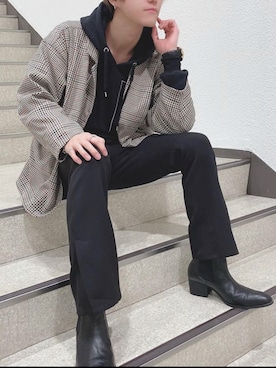 「kutir（クティール）のアイテム（テーラードジャケット）」を使った、MASAYA    さん（メンズ・177cm）の春コーディネート