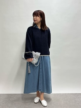 「アイテム（シャツワンピース）」を使った、undixcors_officialさん（骨格ナチュラル・レディース・157cm）の春コーディネート