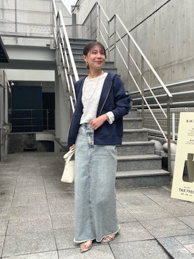 「大人カジュアルコーデ」｜「アイテム（パーカー）」を使った、undixcors_officialさん（レディース・162cm）の春コーディネート