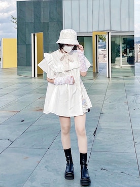 「merry jenny（メリージェニー）のアイテム（帽子）」を使った、るんさん（レディース・152cm）の秋コーディネート