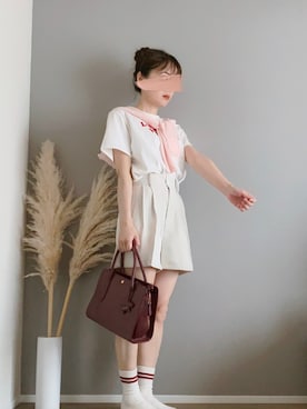 「アイテム（カーディガン/ボレロ）」を使った、ぱぴさん（レディース・152cm）の夏コーディネート