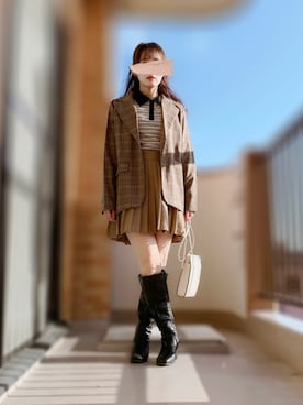 「アイテム（ジャケット/アウター）」を使った、ぱぴさん（レディース・152cm）の秋コーディネート