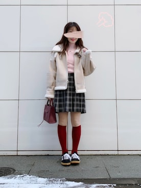 「dazzlin（ダズリン）のアイテム（ジャケット/アウター）」を使った、ぱぴさん（レディース・152cm）の冬コーディネート