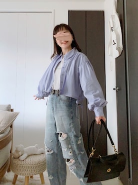 「アイテム（イヤリング）」を使った、ぱぴさん（レディース・152cm）の夏コーディネート