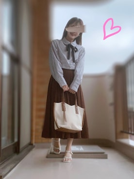 「アイテム（イヤリング）」を使った、ぱぴさん（レディース・152cm）の夏コーディネート