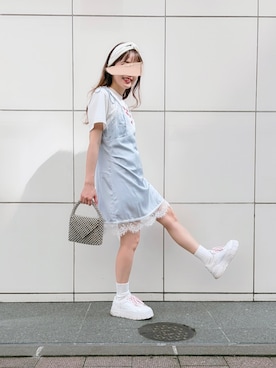 「アイテム（ヘアバンド）」を使った、ぱぴさん（レディース・152cm）の秋コーディネート