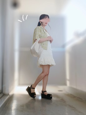 「Loueme（ルエム）のアイテム（ジャケット/アウター）」を使った、ぱぴさん（レディース・152cm）の夏コーディネート