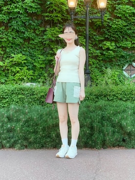 「アイテム（シューズ）」を使った、ぱぴさん（レディース・152cm）の夏コーディネート