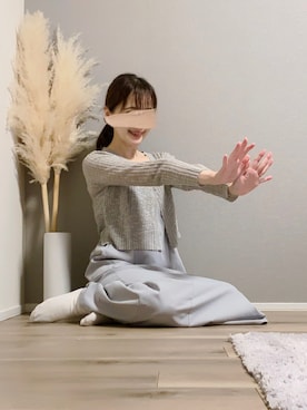 「アイテム（シュシュ）」を使った、ぱぴさん（レディース・152cm）の冬コーディネート