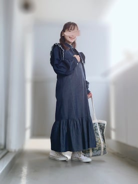 「アイテム（ブレスレット）」を使った、ぱぴさん（レディース・152cm）の秋コーディネート