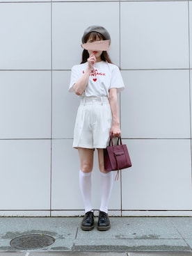 「Dr. Martens（ドクターマーチン）のアイテム」を使った、ぱぴさん（レディース・152cm）の夏コーディネート