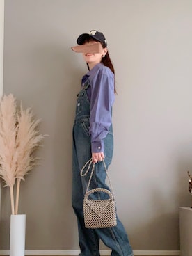 「アイテム（オールインワン・サロペット）」を使った、ぱぴさん（レディース・152cm）の冬コーディネート