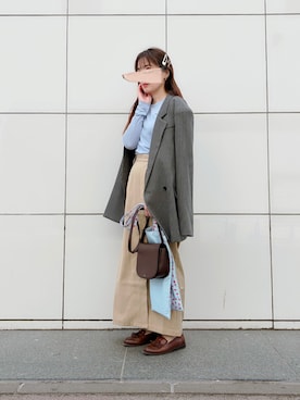 「レディースファッション」｜ぱぴさん（レディース・152cm）の春コーディネート