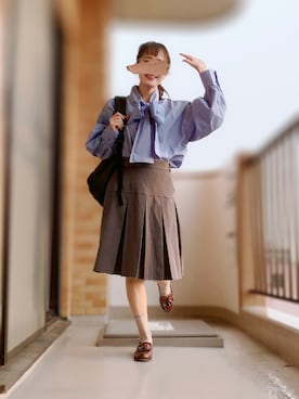 「アイテム（イヤリング（片耳用））」を使った、ぱぴさん（レディース・152cm）の秋コーディネート