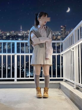「ハイソックス」｜ぱぴさん（レディース・152cm）の春コーディネート
