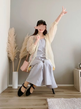 「アイテム（バレエシューズ）」を使った、ぱぴさん（レディース・152cm）の秋コーディネート