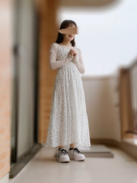 「シアートップス」｜ぱぴさん（レディース・152cm）の秋コーディネート