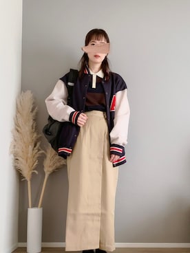 「アイテム（バックパック/リュック）」を使った、ぱぴさん（レディース・152cm）の秋コーディネート