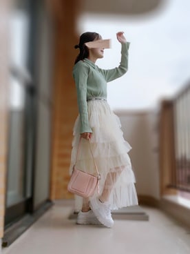 「アイテム（スカート）」を使った、ぱぴさん（レディース・152cm）の秋コーディネート