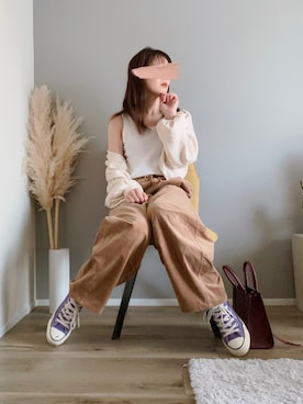 「アイテム（タンクトップ）」を使った、ぱぴさん（レディース・152cm）の秋コーディネート