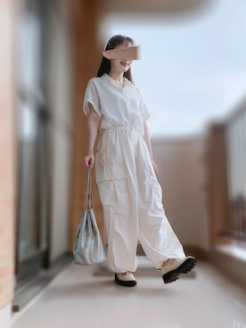 「アイテム（ヘアアクセサリー）」を使った、ぱぴさん（レディース・152cm）の夏コーディネート