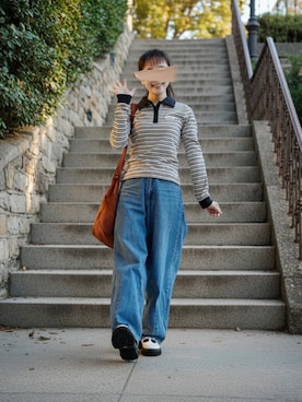 「coen（コーエン）のアイテム」を使った、ぱぴさん（レディース・152cm）の冬コーディネート