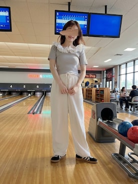 「3coins（3coins）の2連メタルイヤリング（イヤリング、その他）」を使った、ぱぴさん（レディース・152cm）の夏コーディネート