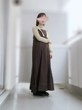 「タートルネック」｜「アイテム（ドレスシューズ）」を使った、ぱぴさん（レディース・152cm）の春コーディネート