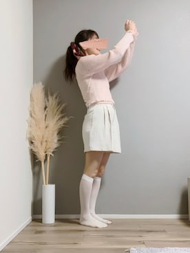 「アイテム（ハンカチ/ハンドタオル）」を使った、ぱぴさん（レディース・152cm）の冬コーディネート