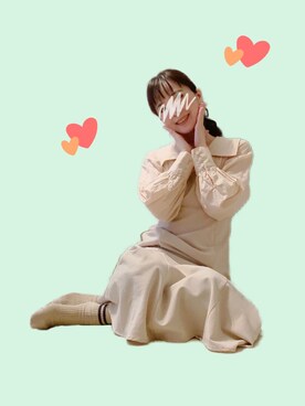 「COCO DEAL（ココディール）のアイテム（ワンピース/ドレス）」を使った、ぱぴさん（レディース・152cm）の春コーディネート