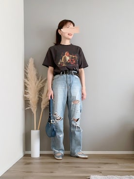 「アイテム（イヤリング）」を使った、ぱぴさん（レディース・152cm）の秋コーディネート