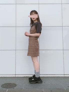 「アイテム（ヘアアクセサリー）」を使った、ぱぴさん（レディース・152cm）の夏コーディネート