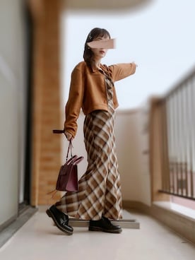 「アイテム（ヘアアクセサリー）」を使った、ぱぴさん（レディース・152cm）の秋コーディネート