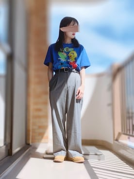 「アイテム（ベルト）」を使った、ぱぴさん（レディース・152cm）の夏コーディネート