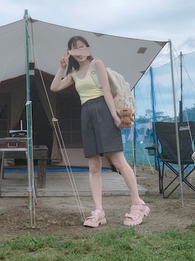 「アイテム（ヘアアクセサリー）」を使った、ぱぴさん（レディース・152cm）の夏コーディネート