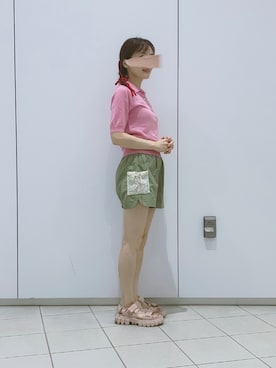 「アイテム（バレッタ/ヘアクリップ）」を使った、ぱぴさん（レディース・152cm）の夏コーディネート