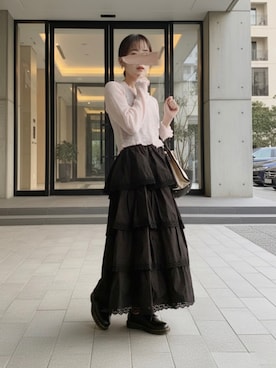 「アイテム（イヤリング）」を使った、ぱぴさん（レディース・152cm）の秋コーディネート