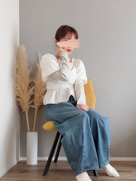 「GU（ジーユー）のアイテム（アクセサリー）」を使った、ぱぴさん（レディース・152cm）の秋コーディネート
