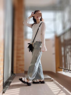 「WEGO（ウィゴー）のアイテム（パンツ）」を使った、ぱぴさん（レディース・152cm）の夏コーディネート