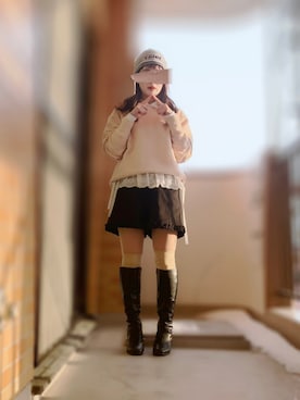 「WEGO（ウィゴー）のアイテム」を使った、ぱぴさん（レディース・152cm）の冬コーディネート